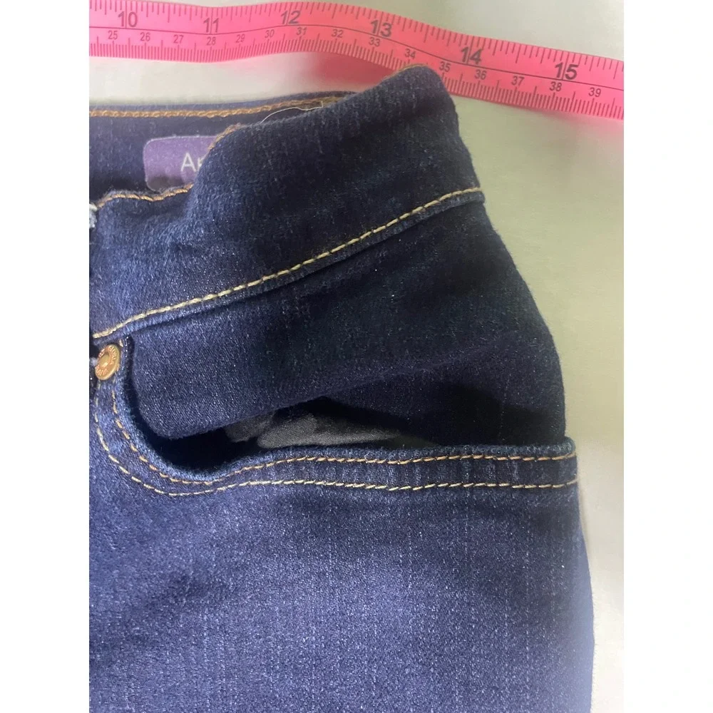 Gloria Vanderbilt Amanda High Rise Straight Leg Jeans Blue Indigo Womens Size 6